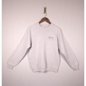 Vintage Jerzees “BOSS Technologies”Light Gray Sweatshirt Made in USA Size XL 46